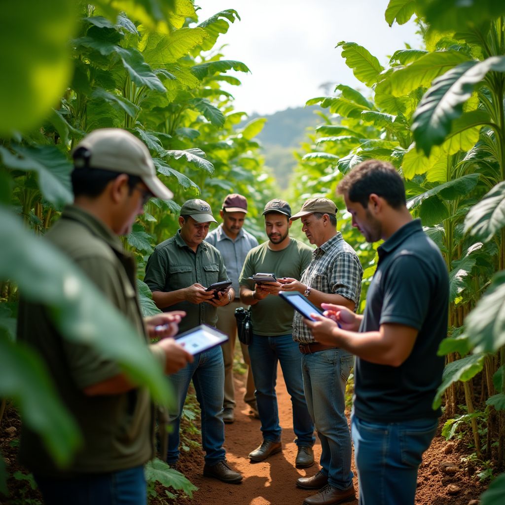 Fundadores de CACAO TECH en la finca experimental original