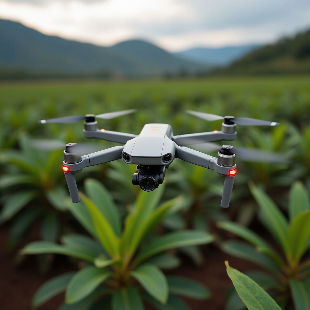 Drones monitoreando plantaciones de cacao