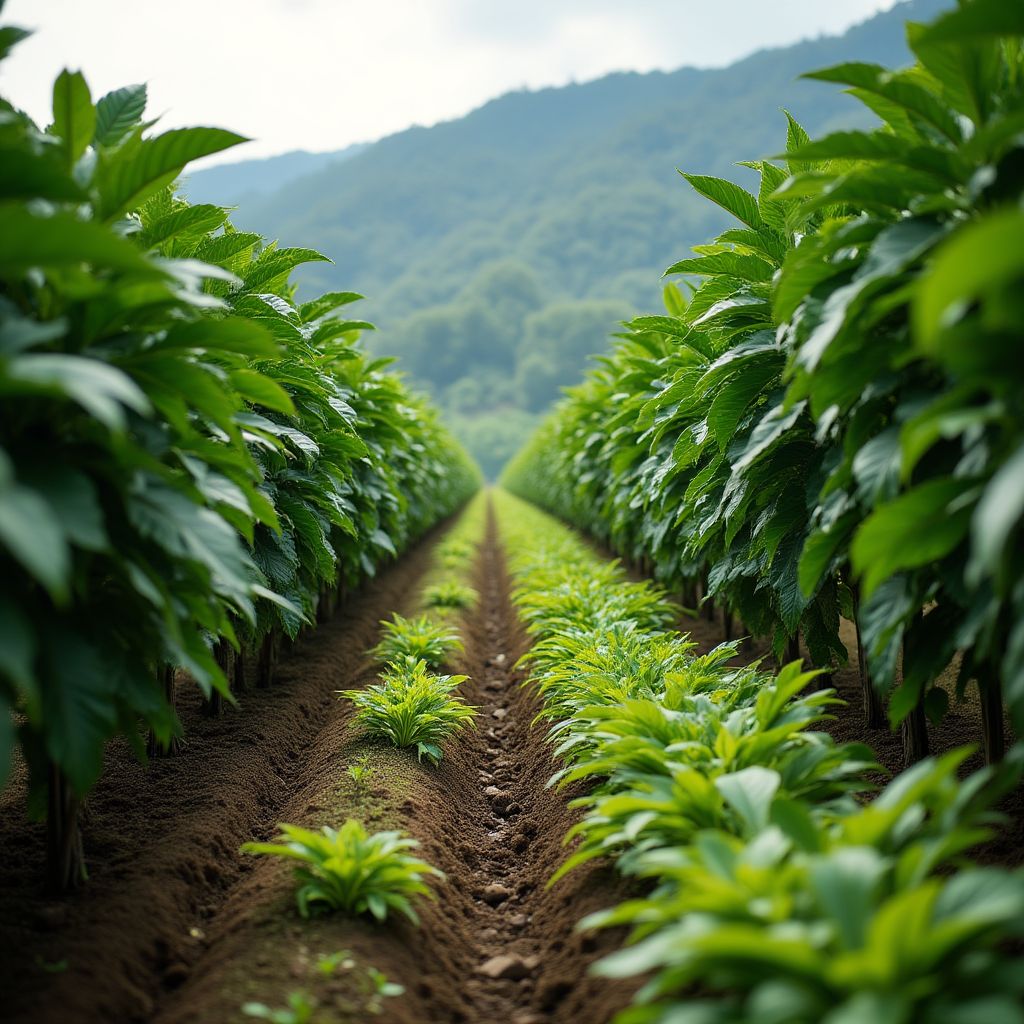 Sistema de riego por goteo en plantaciones de cacao